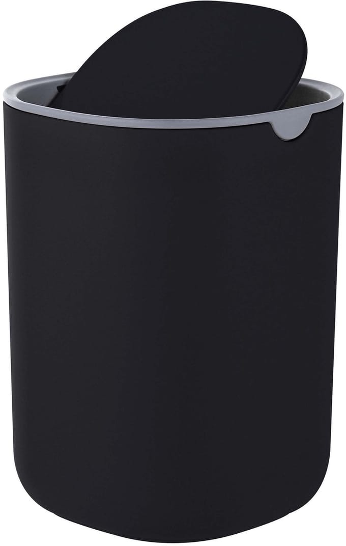 Tafelprullenbak - 1,5 l - kunststof - zwart