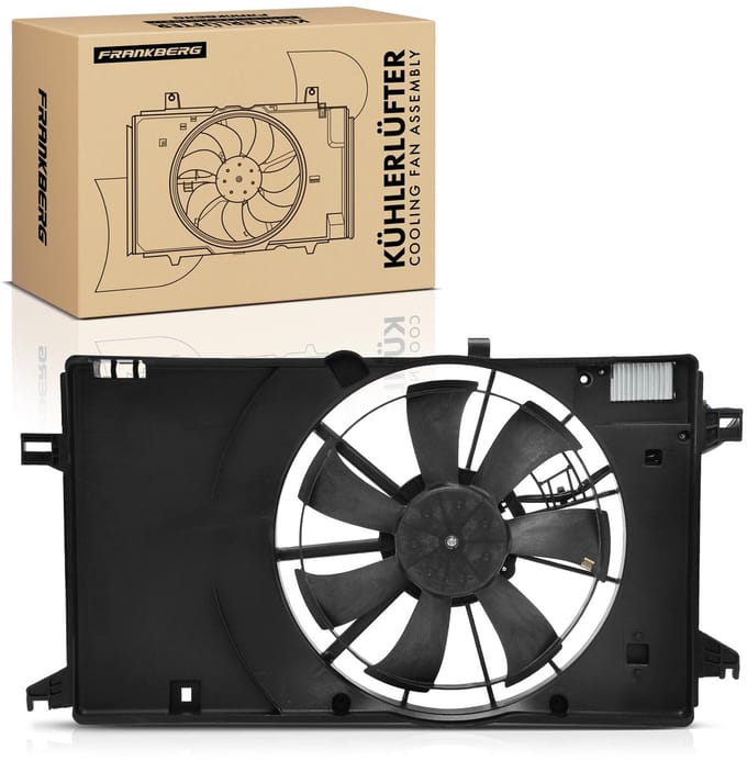 Frankberg 1x Motorradiateur Enkele ventilator