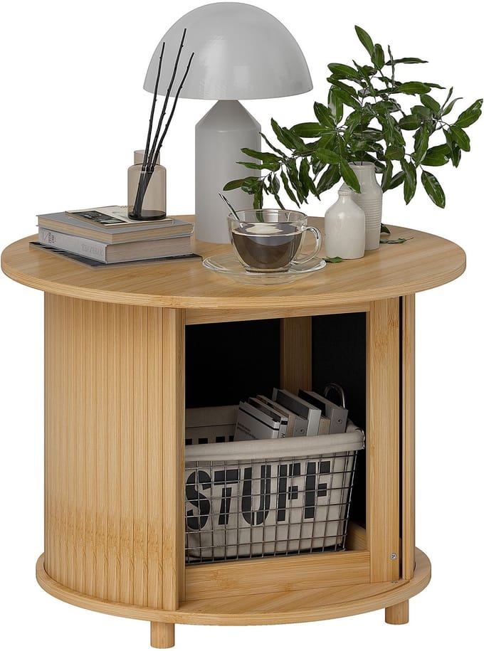 HOMCOM salontafel - gemaakt van bamboe - natuurlijk hout