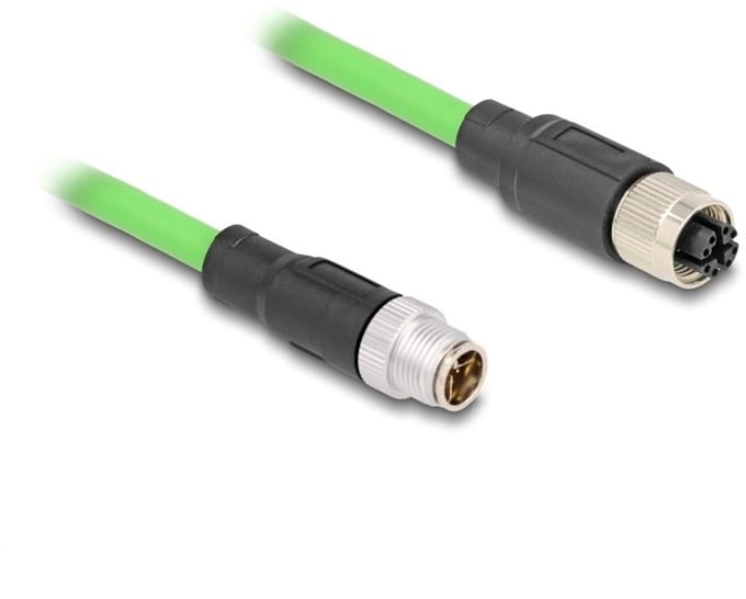 M12 8-pins X-gecodeerde industriële netwerk verlengkabel | CAT6a | PUR | 2 meter