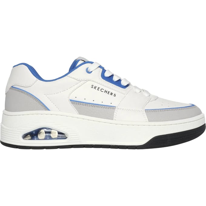 Skechers Uno Court - Low-Post 183140-WBL, Mannen, Wit, Sneakers, maat: 45