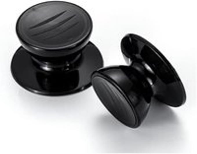 ​Azalia® Universele Pannendeksel Knop - 2 Stuks - Zwart - Bakeliet & RVS - Hittebestendig - 6x3 cm