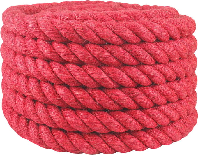 vidaXL - Jute - Touw - 60 - mm - Rood - 100% - Tossa - jute