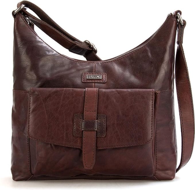 Leren Crossbodytas - Alabama - Donkerbruin
