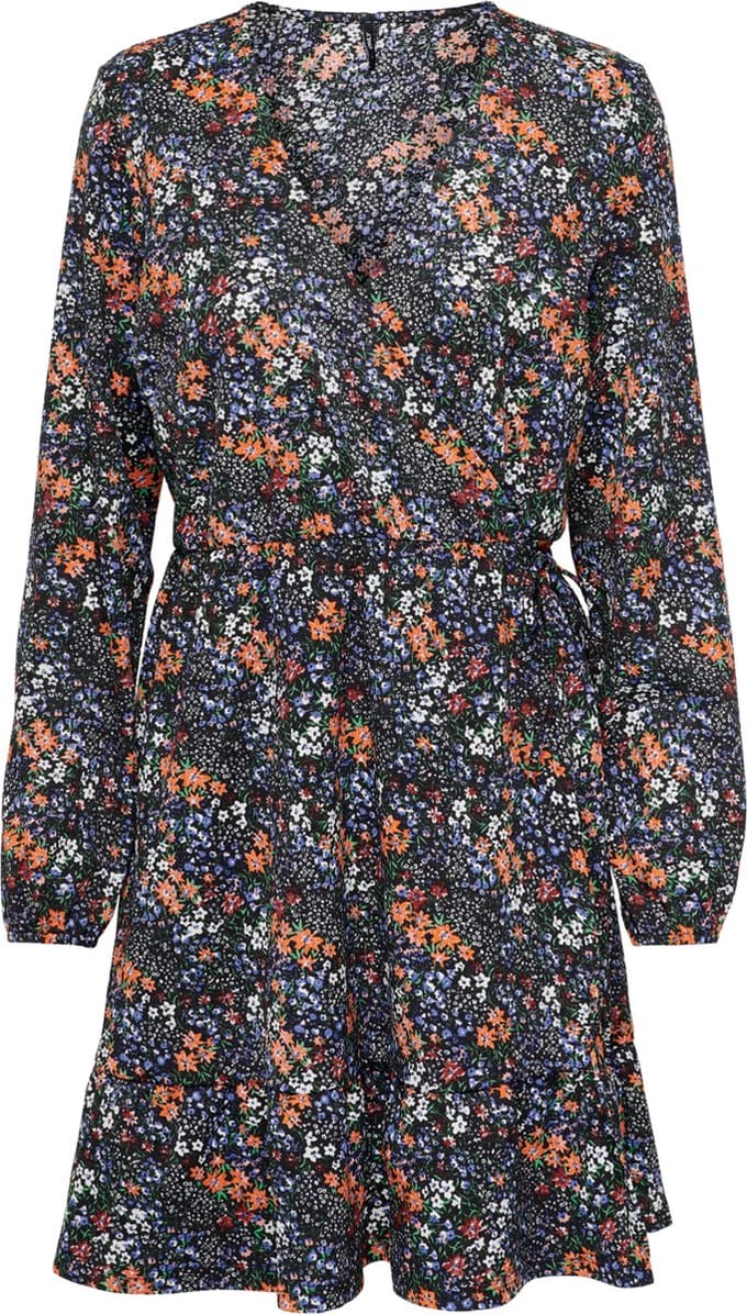 ONLY ONLOVA L/S WRAP DRESS JRS Dames Jurk - Maat XL