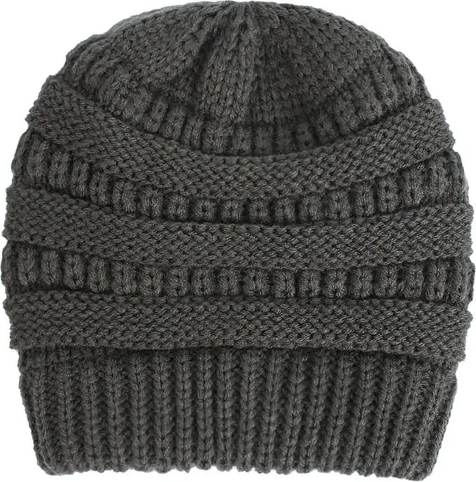 Muts met Voering voor Baby & Kind – Donkerbruin/Grijs – 3 t/m 12 Maanden