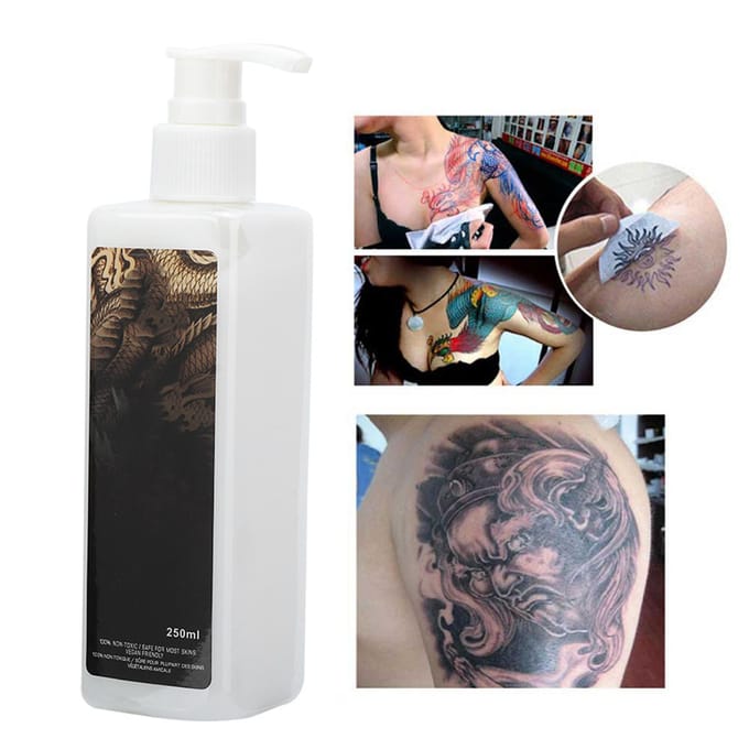 Professionele Tattoo Transfer Gel Patroon Transfer Tattoo Stencil Applicatie Oplossing 250ml white