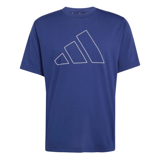 Adidas Workout Essentials Feelready Logo T-shirt Met Korte Mouwen Blauw XL / Regular Man