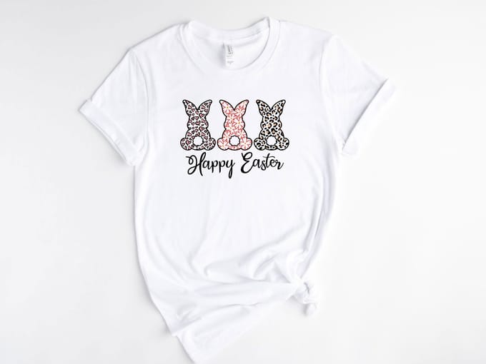 Lykke Easter bunny | Easter | Pasen| Dames Paas T-shirt | Katoen | Wit | Maat M