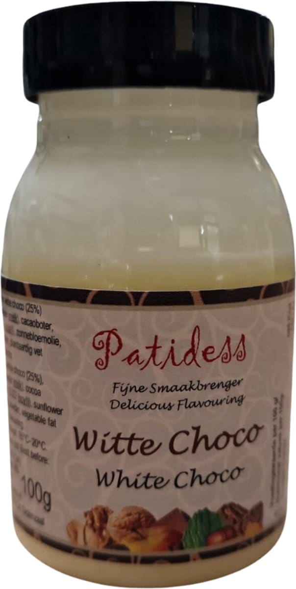 Patidess Smaakstof Witte Chocolade 100 gram
