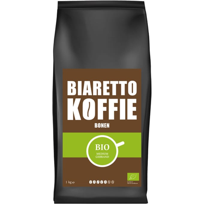 Koffie Biaretto bonen regular biologisch 1000 gram