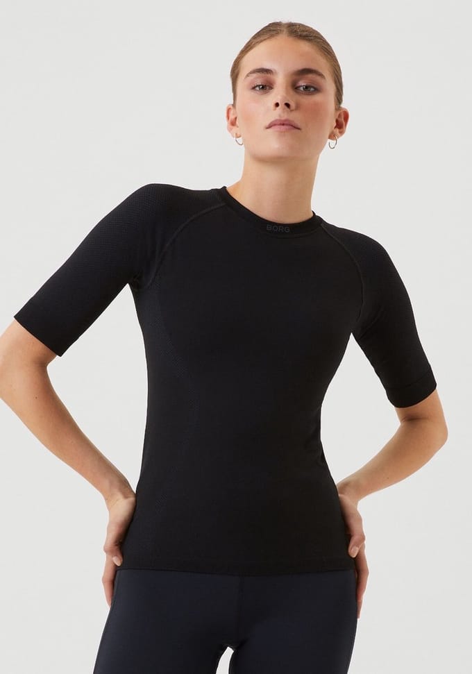 Björn Borg dames running seamless T-shirt - zwart