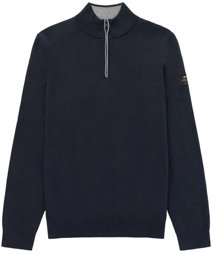Ecoalf Larch Half Rits Trui Blauw S Man