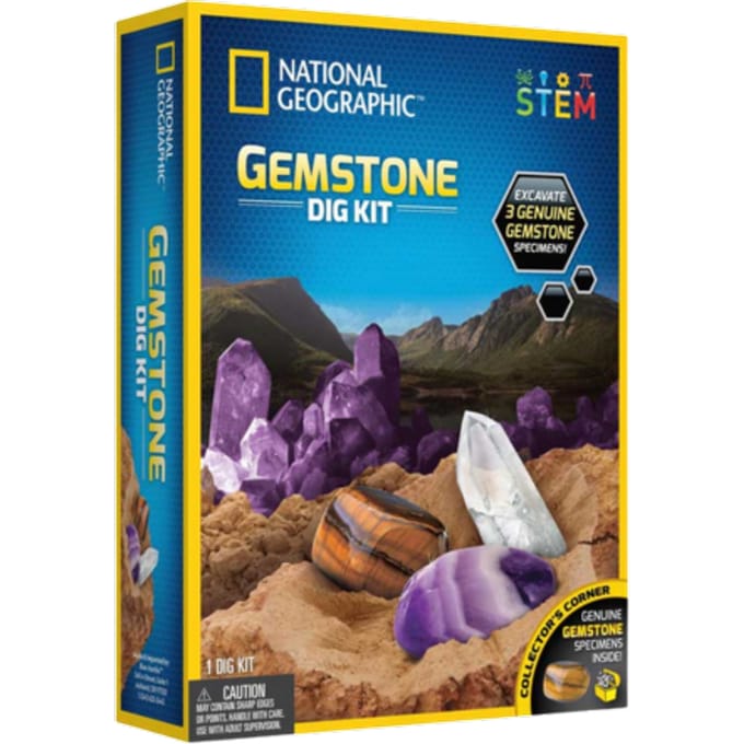 Bandai edelstenen opgravingsset - National Geographic educatief speelgoed.