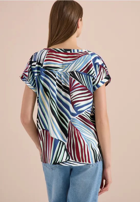 Blouse met hangende schouder en structuur