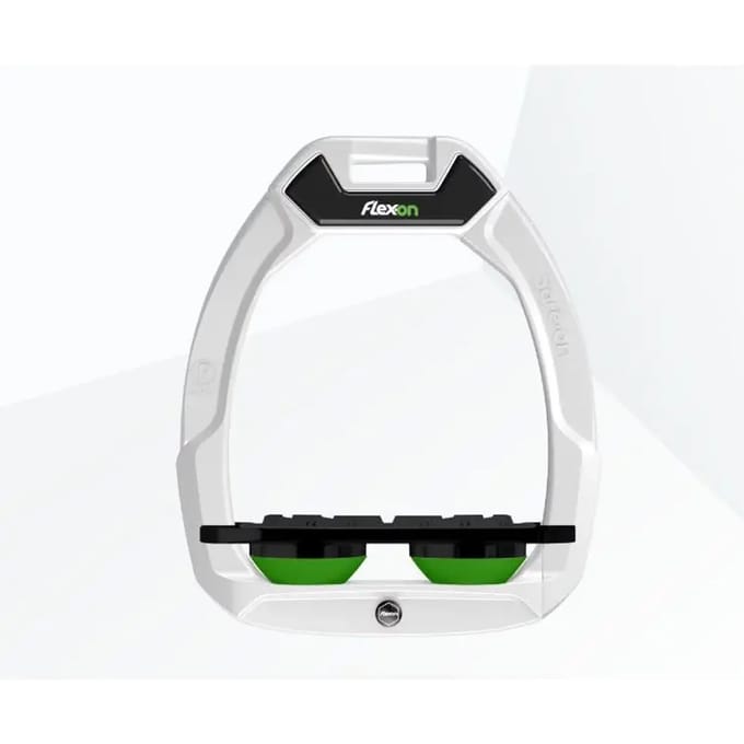 Veilige rijbeugels Plat Grip Wit/Zwart/Groen Flex-On Safe-On