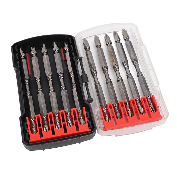 10 STUKS PH2 Schroevendraaierbits Magnetisch Kruiskop Dubbele Kop Elektrische Boorbitset voor Houtbewerking