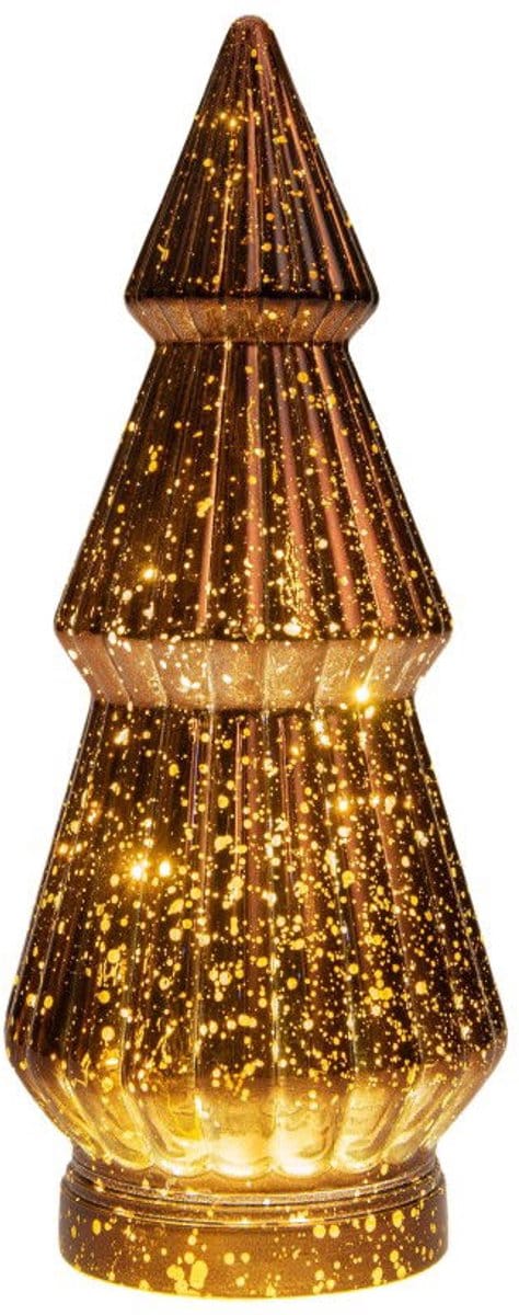 Annas collection - Boompje glas LED 23,5x10 cm brons