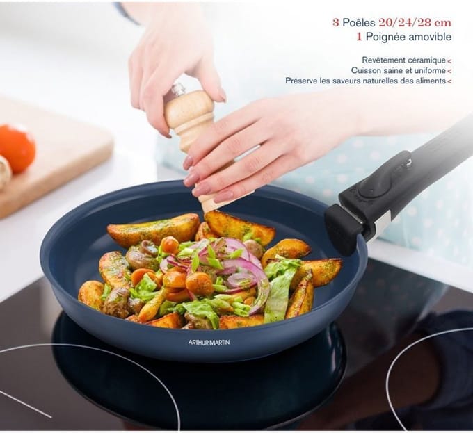 Arthur Martin – AM2033 – Koekenpan set – 20/24/28 cm – Keramisch