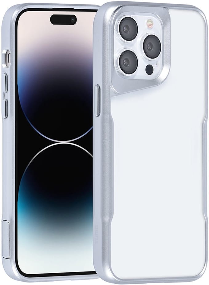 TUNIQ telefoonhoesje voor Apple iPhone 14 Pro Max - Siliconen backcover - Zilver