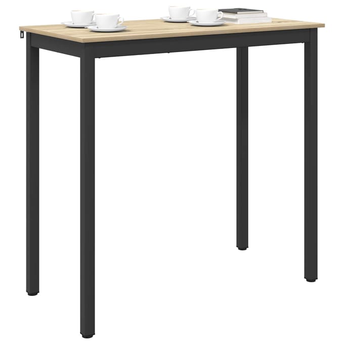 vidaXL - Staande - Bartafel - Bewerkt - hout - Rechthoekig