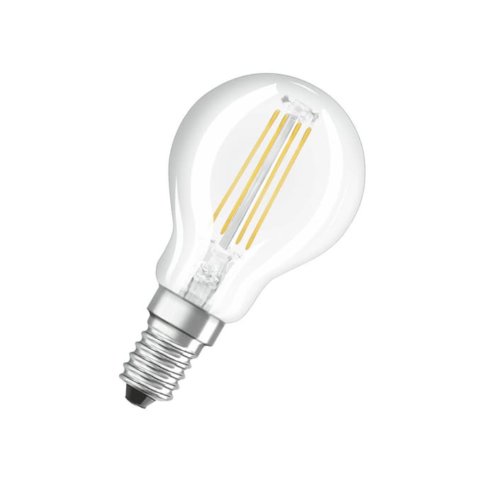 OSRAM LED lamp E14 P40 4W filament 840 470lm per 3