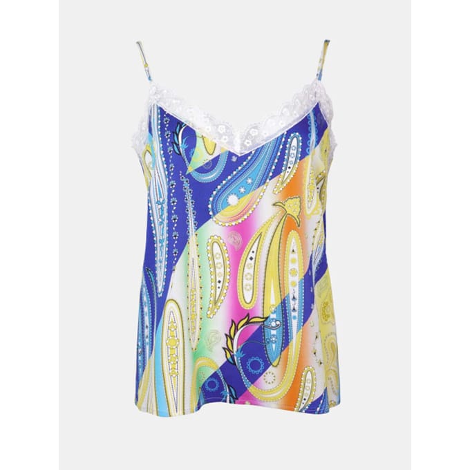 Mucho Gusto Slip top met regenboog paisley