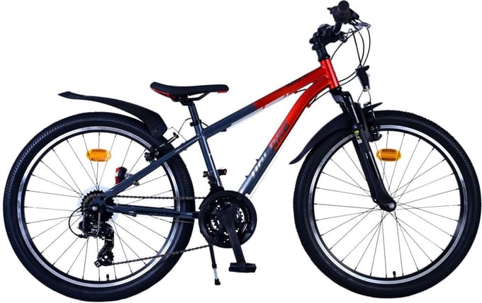 Volare XC Race Kinderfiets - 24 inch - Rood Grijs - 21 versnellingen