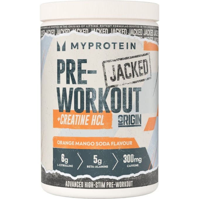 Origin Jacked Pre-Workout - 650G - 25servings - Orange Mango Soda