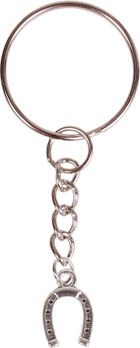 Sleutelhanger - Hangertje Hoefijzer zilverkleurig 1cm