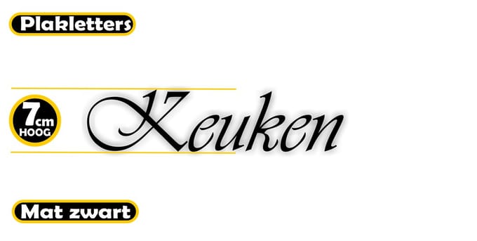 Jerma-Keuken deursticker-Plakletters