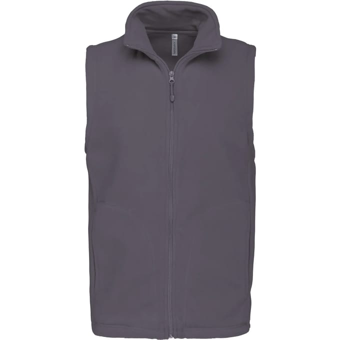 Fleecebodywarmer 'Luca' merk Kariban maat S Donkergrijs