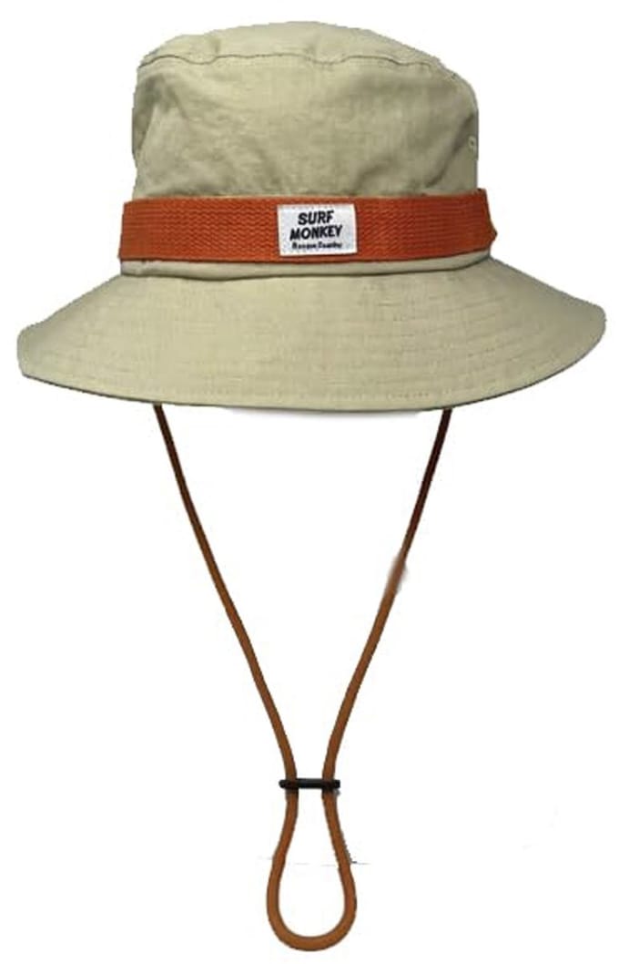 Boonie Hat vissersmuts met koord dames / heren - One size (Kaki )