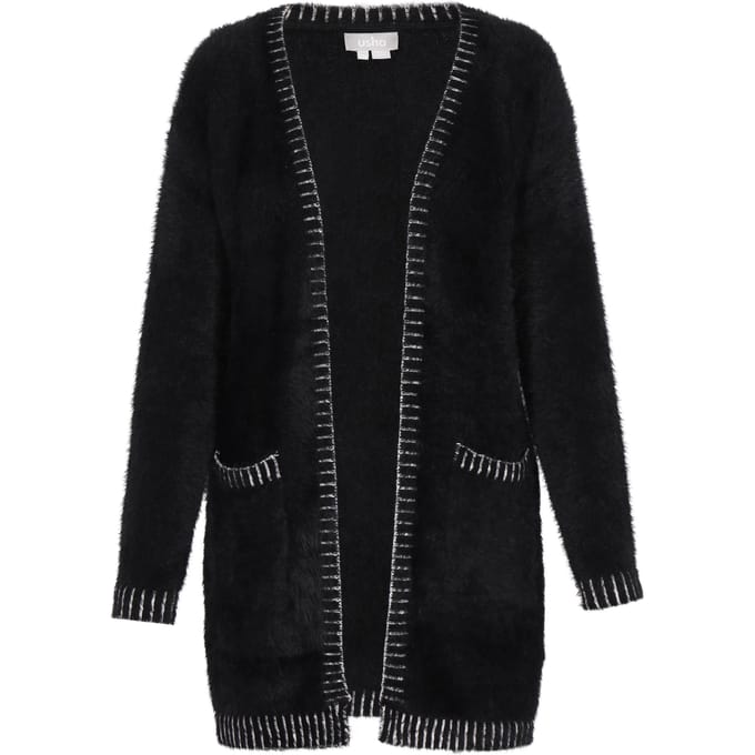 usha Vest Dames zwart en wit