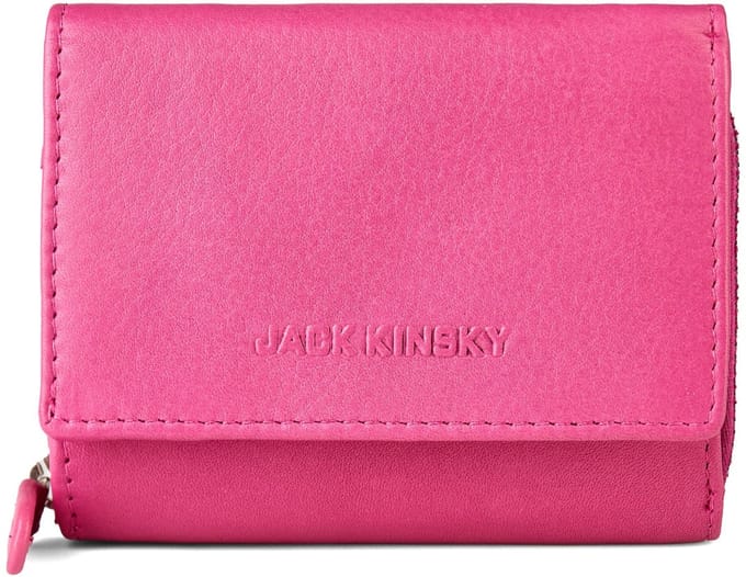 Jack Kinsky Aruba Portemonnee RFID-bescherming Leer 10 cm - Dames - Horizontaal - pink