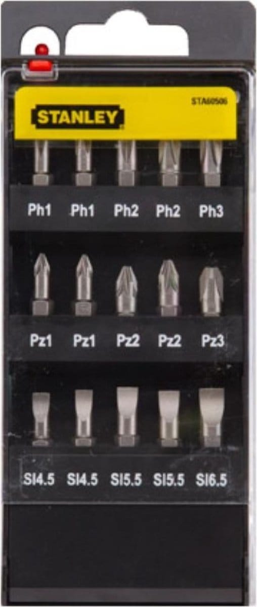 Stanley schroefbitssets STA60506-XJ - 15 stuks