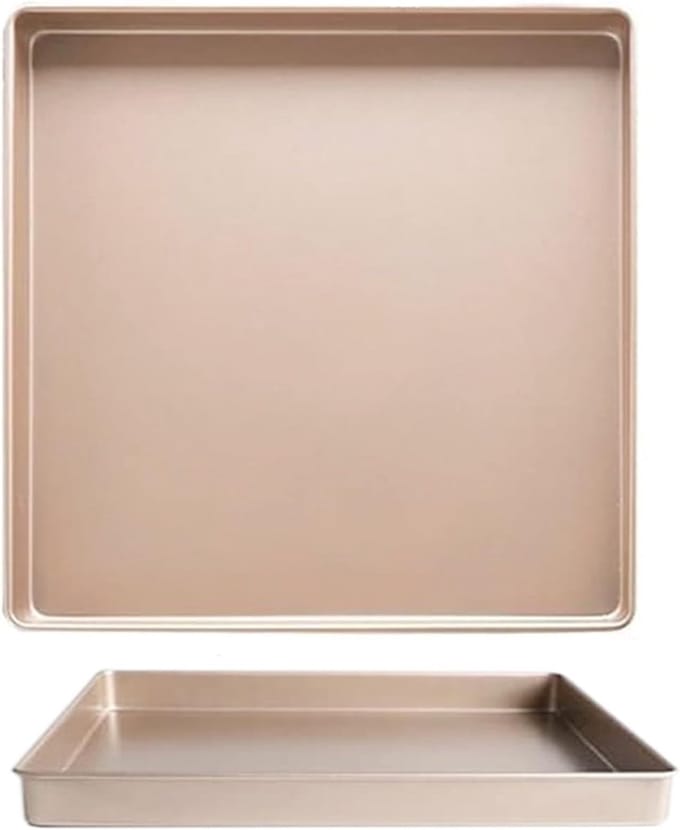 TIM® Ovenplaat - Overbakplaat - Ovenrooster - Goud - 28cm x 28cm x 4cm