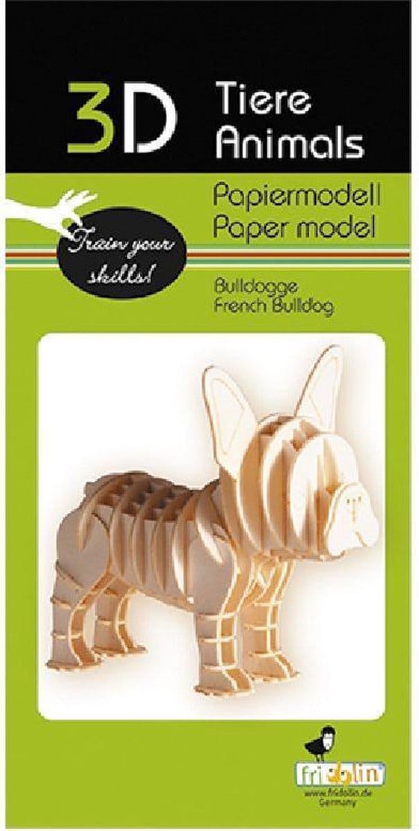 FRIDOLIN 3D Papier Model - Bulldog.