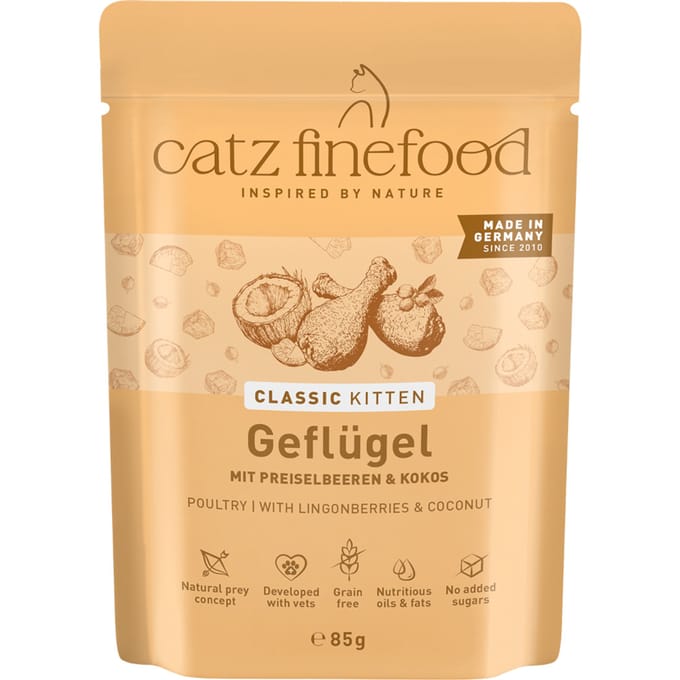 catz finefood Kitten 8 x 85 g - Nr. 03 Gevogelte