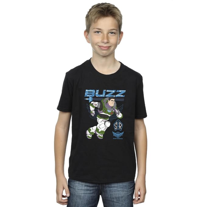 Disney Jongens Lightyear Buzz Run To Action T-Shirt (Zwart)