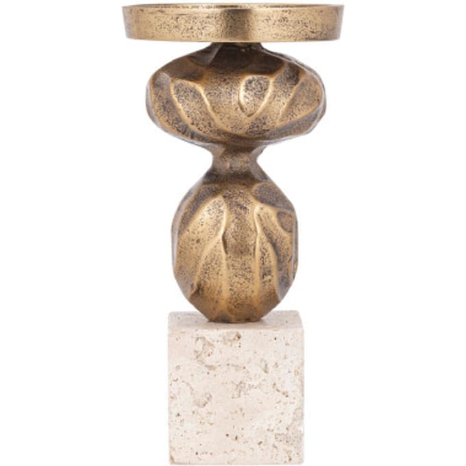 PTMD - Kandelaar Malines - Goud - 11x11x23cm