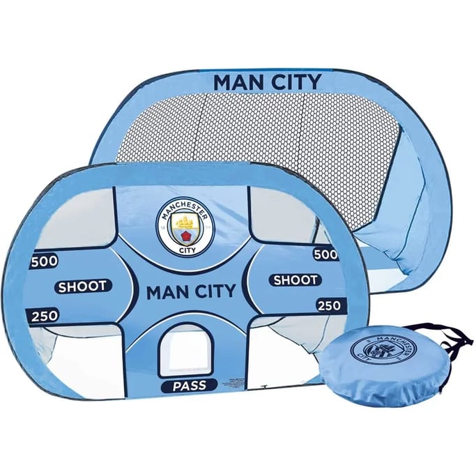 Manchester City - 2 in 1 pop-up voetbaldoel - target voetbaldoel