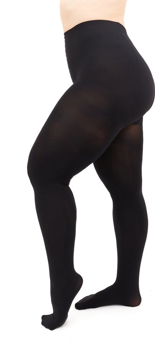 Giulia - Positive Micro 3D 70den Panty (enkel in grote maten) - Zwart - 4XL