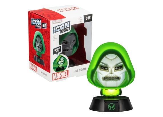 Marvel Dr Doom Icon Light – 11 cm Mini Character Lamp – Verzamelbare Displaylamp op Batterijen – Paladone