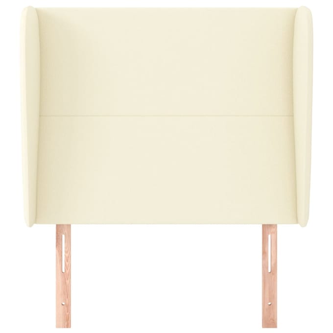 vidaXL - Hoofdbord - met - randen - 103x23x118/128 - cm - kunstleer - crèmekleurig