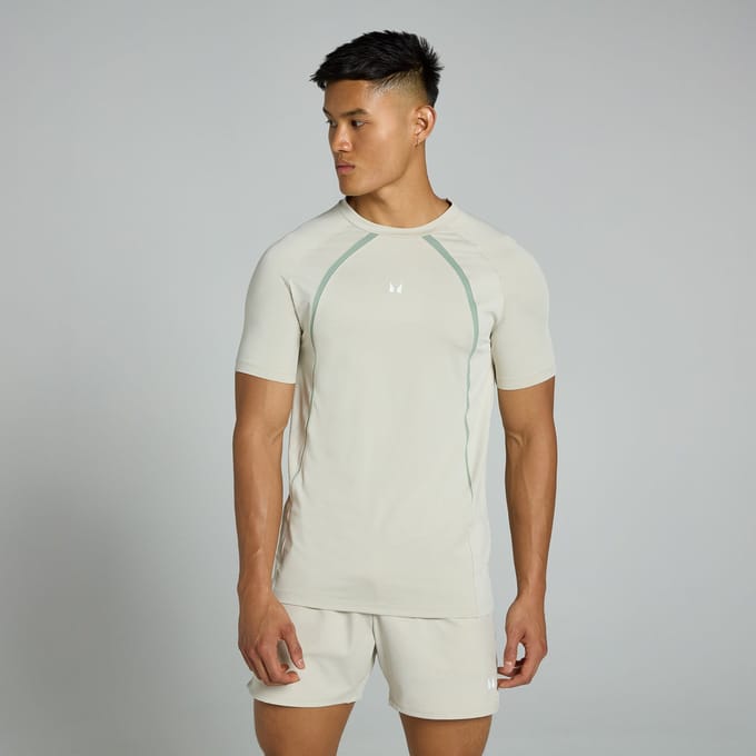 MP Tempo T-shirt met panelen voor heren - Asgrijs - XS