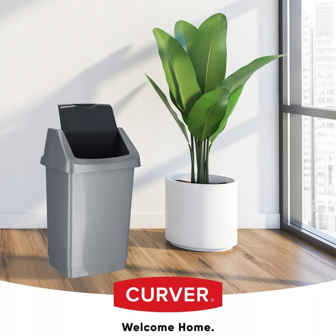 Curver ”Click-It Afvalbak, Wit, 9 x 7,4 x 15”
