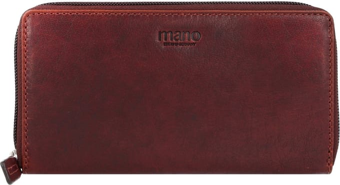 mano Leren Portemonnee Don Simon Long Zip Wallet Brown Bruine