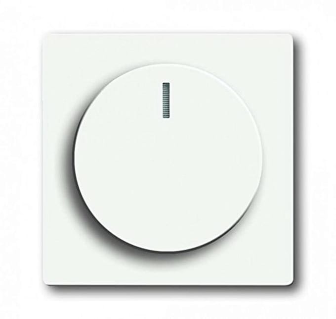 Centrale schijf dimmer draaiknop wit