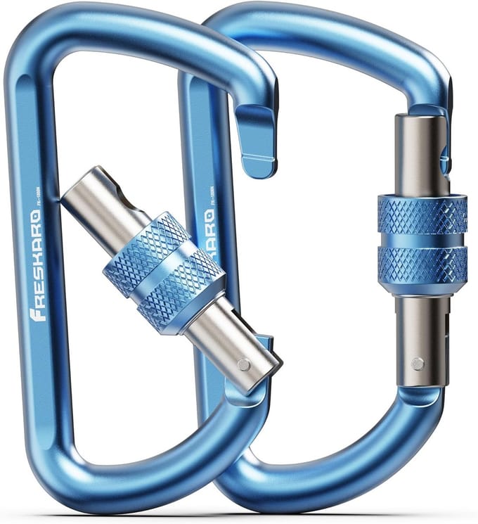 Sterke 3 Inch Karabijnhaak met Schroefsluiting - 1220 kg Belasting - Aluminium
